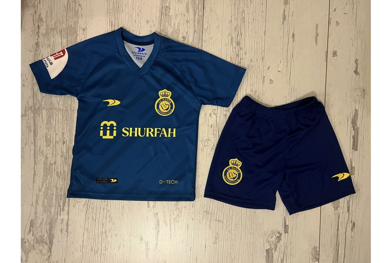 Детски футболен комплект AL NASSR Ronaldo 7 петролено синьо